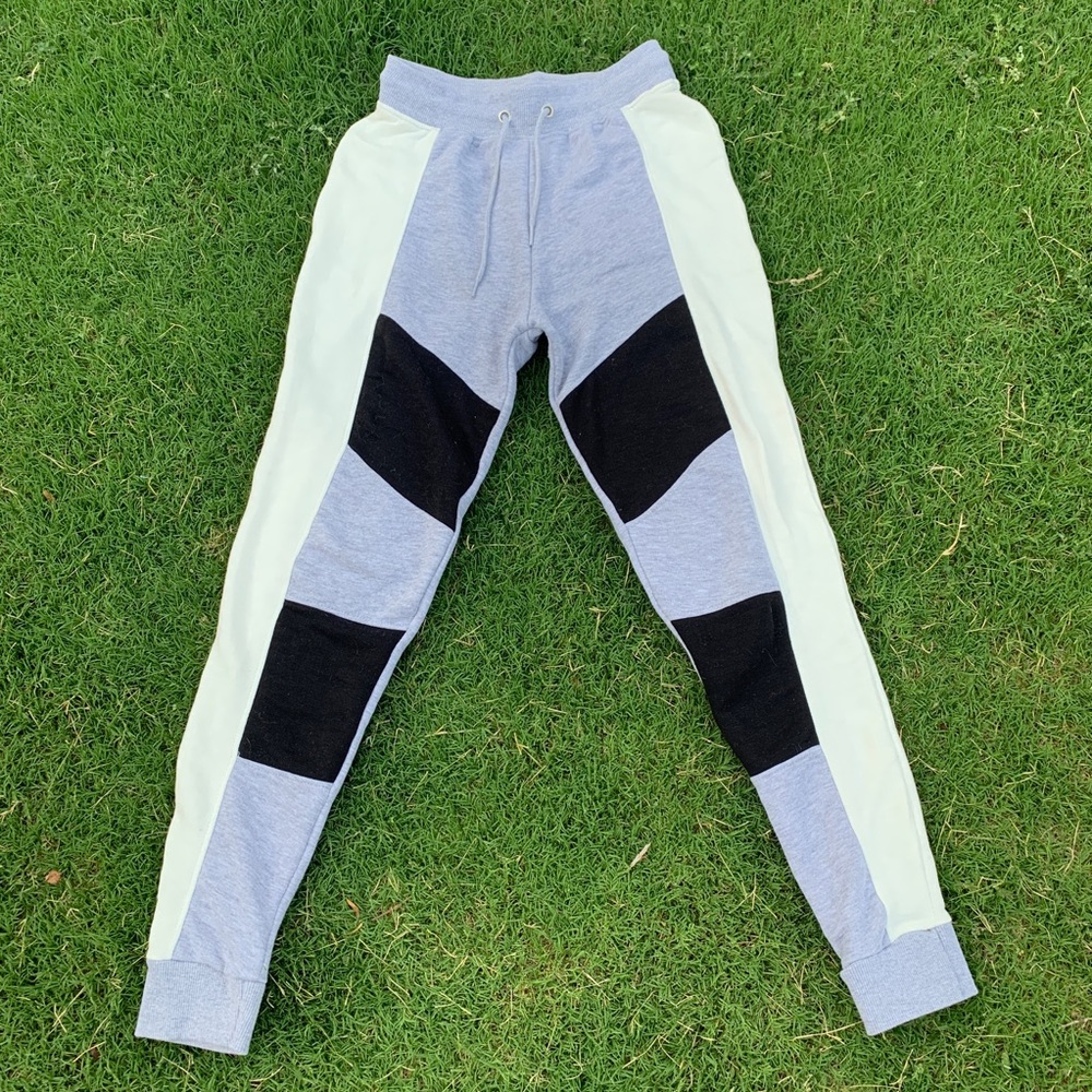 High waisted color block joggers